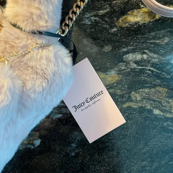 Fuzzy Juicy Couture Dusty Blush Mini Tote - Picture 5 of 11